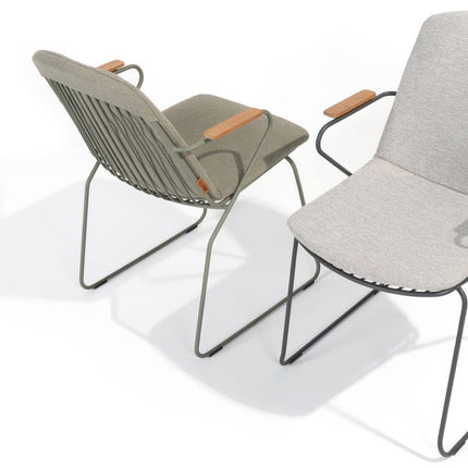 4 Seasons Outdoor Veneto stapelbare dining stoel antraciet RVS incl. kussen