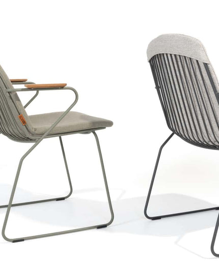 4 Seasons Outdoor Veneto Dining Anthrazit + Locarno Tisch HPL Schiefer Anthrazit 130 Ø CM