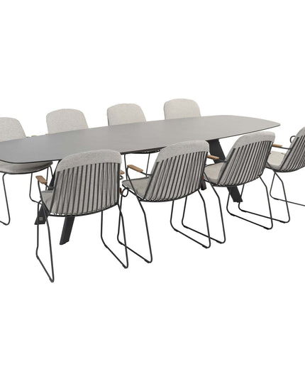 4 Seasons Outdoor Veneto Dining Anthrazit + Montana Tisch HPL Slate Anthrazit 280 cm