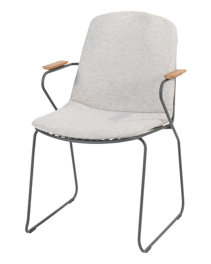 4 Seasons Outdoor Veneto Dining Anthrazit + Montana Tisch Barrel Keramik Terrazzo 240 x 103 cm