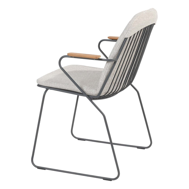 4 Seasons Outdoor Veneto Dining Anthrazit + Privada Tisch Oval HPL Blatt 240 cm