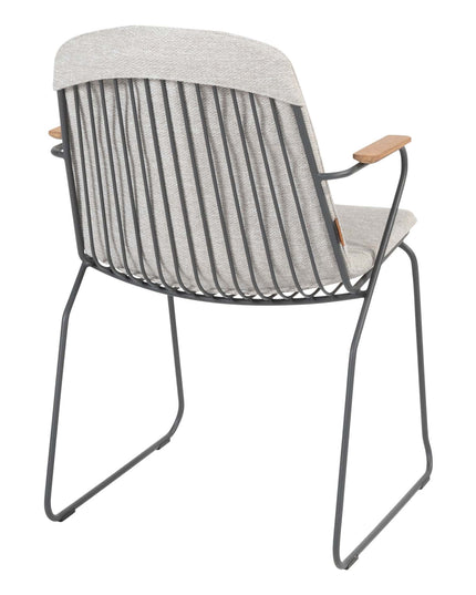 4 Seasons Outdoor Veneto Dining Anthrazit + Montana Tisch Barrel Keramik Terrazzo 240 x 103 cm