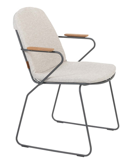 4 Seasons Outdoor Veneto Dining Anthrazit + Montana Tisch Barrel Keramik Terrazzo 240 x 103 cm