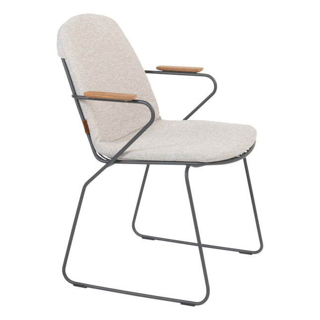 4 Seasons Outdoor Veneto Dining Anthrazit + Locarno Tisch HPL Schiefer Anthrazit 130 Ø CM