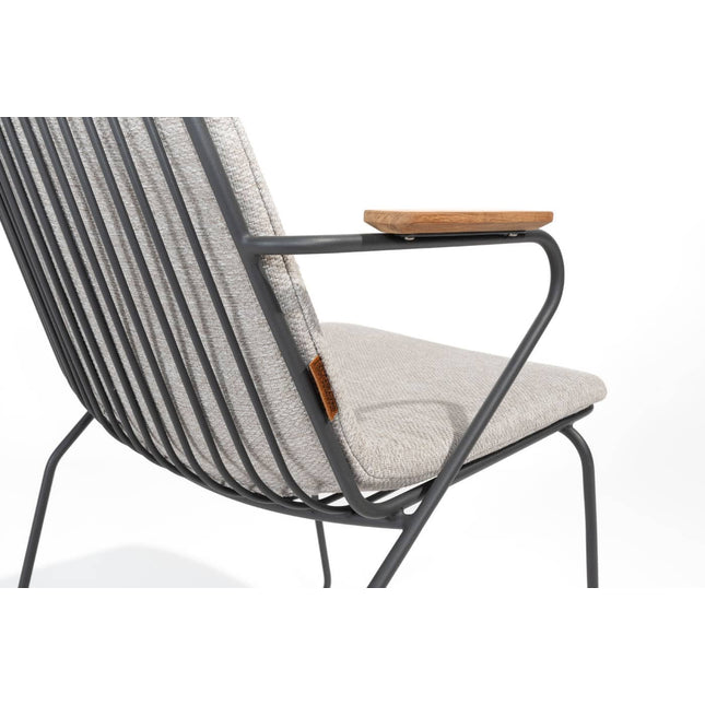 4 Seasons Outdoor Veneto dining antraciet + Taste 4SO Ambassador teak tafel 240 x 100 cm