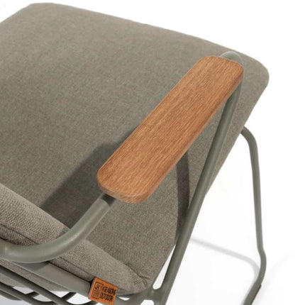 4 Seasons Outdoor Veneto stapelbare dining stoel olive RVS incl. kussen