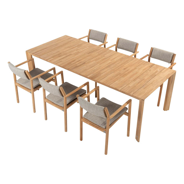 4 Seasons Outdoor Levi Stackbares Essen + Lucas Teaktabelle 240 cm