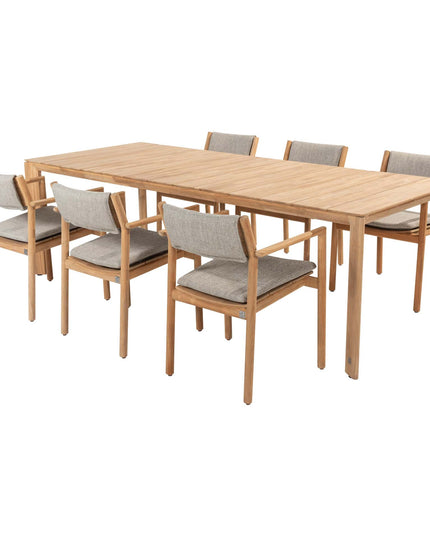 4 Seasons Outdoor Levi Stackbares Essen + Lucas Teaktabelle 240 cm