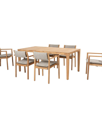 4 Seasons Outdoor Levi stapelbare dining + Taste 4SO Liam teak tafel 180 cm