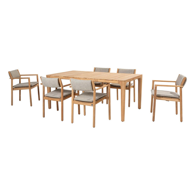 4 Seasons Outdoor Levi Stapelbares Essen + Geschmack 4SO Liam Teak Tabelle 180 cm