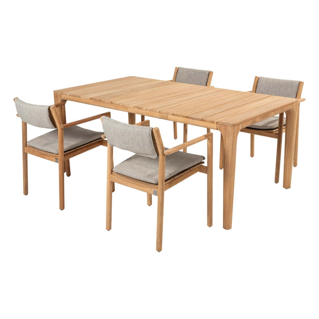 4 Seasons Outdoor Levi Stapelbares Essen + Geschmack 4SO Liam Teak Tabelle 180 cm