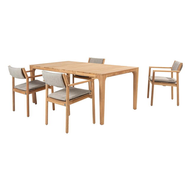 4 Seasons Outdoor Levi Stapelbares Essen + Geschmack 4SO Liam Teak Tabelle 180 cm