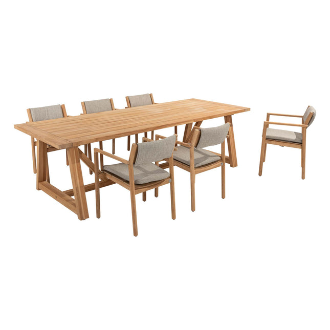 4 Seasons Outdoor Levi Stapelbares Essen + Geschmack 4SO Noah Teak Tabelle 260 cm