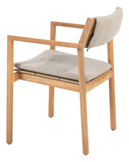 4 Seasons Outdoor Levi stapelbare dining + Taste 4SO Liam teak tafel 180 cm