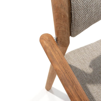 4 Seasons Outdoor Levi stapelbare dining stoel teak incl. 2 kussens