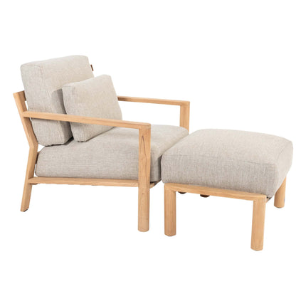 4 Seasons Outdoor Lucas lounge stoel teak incl. 3 kussens