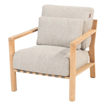 4 Seasons Outdoor Lucas lounge stoel teak incl. 3 kussens