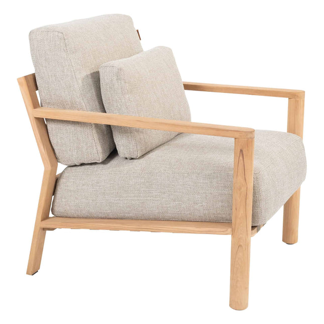 4 Seasons Outdoor Lucas lounge stoel teak incl. 3 kussens