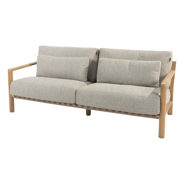 4 Seasons Outdoor Lucas 3-zits lounge bank teak incl. 6 kussens
