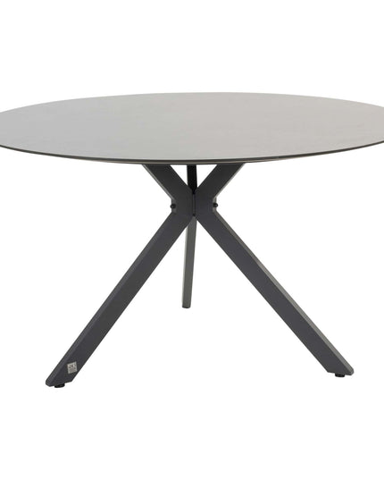 4 Seasons Outdoor Aprilla dining pure + Locarno tafel HPL slate antraciet 130 Ø cm