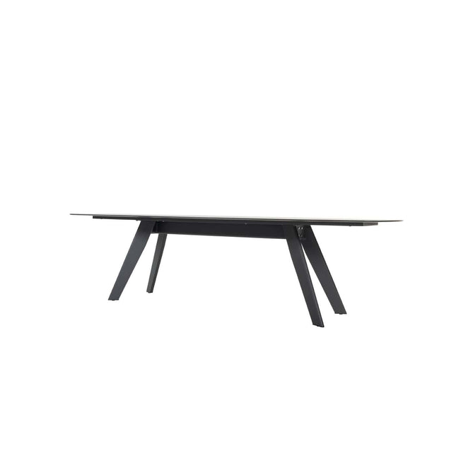 4 Seasons Outdoor Aprilla Ess Anthrazit + Montana Tisch Fass Keramik Terrazzo 240 x 103 cm