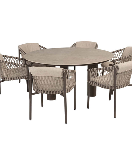 4 Seasons Outdoor Allora dining stoel terre + Arizona tafel keramisch blad 160 Ø cm