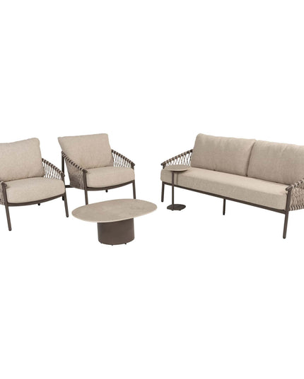 4 Seasons Outdoor Allora loungeset + Sofie salontafels terre