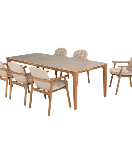 4 Seasons Outdoor Samos dining stoel + Taste 4SO Liam tafel met keramisch tafelblad 240 cm