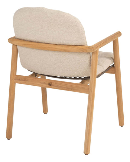 4 Seasons Outdoor Samos Essstuhl + Geschmack 4SO Prado Teaktisch 130 Ø CM
