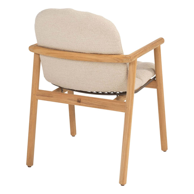 4 Seasons Outdoor Samos Essstuhl + Geschmack 4SO Corsica Tisch Teak 160 Ø CM