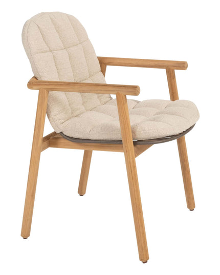 4 Seasons Outdoor Samos dining stoel + Taste 4SO Liam eettafel teak 180 cm