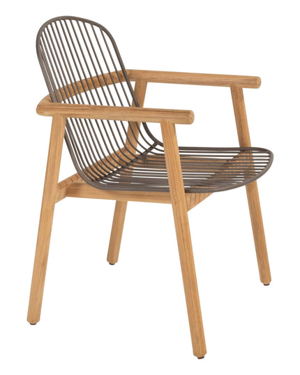 4 Seasons Outdoor Samos dining stoel + Taste 4SO Liam eettafel teak 180 cm