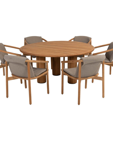 4 Seasons Outdoor Tess Dining + Geschmack 4SO Corsica Tisch Teak 160 Ø CM