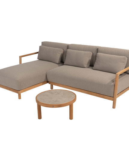 4 Seasons Outdoor Marie Chaise Lounge Bank + Finn Couchtisch Keramik 63 Ø CM