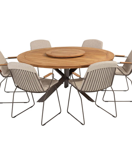 4 Seasons Outdoor Veneto Dining Terre + Geschmack 4SO Prado Teak Tabelle 160 Ø CM