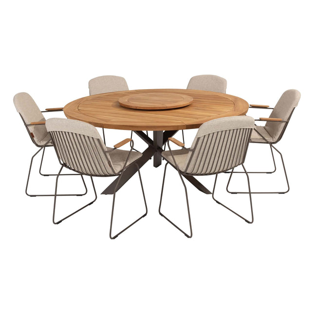 4 Seasons Outdoor Veneto Dining Terre + Geschmack 4SO Prado Teak Tabelle 160 Ø CM