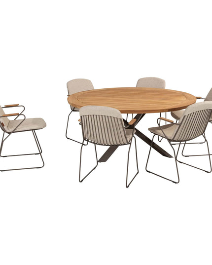 4 Seasons Outdoor Veneto Dining Terre + Geschmack 4SO Prado Teak Tabelle 160 Ø CM