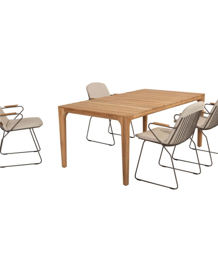 4 Seasons im Freien Veneto Dining Terre + Geschmack 4SO Liam Teak Tabelle 180 cm
