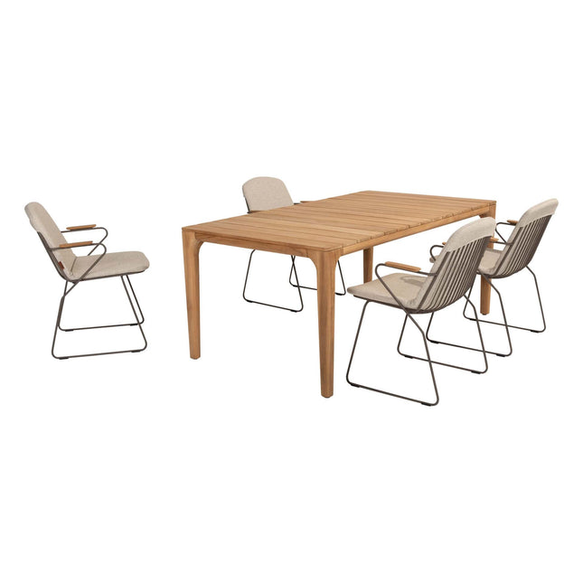 4 Seasons im Freien Veneto Dining Terre + Geschmack 4SO Liam Teak Tabelle 180 cm