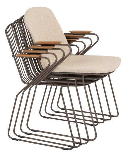 4 Seasons Outdoor Veneto Dining Terre + Geschmack 4SO Prado Teak Tabelle 130 Ø CM