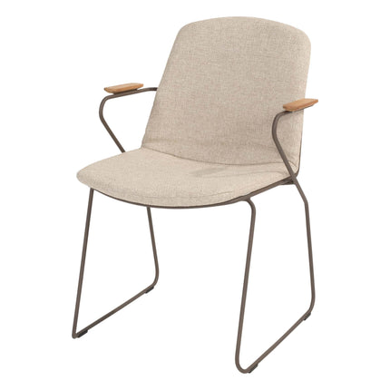 4 Seasons Outdoor Veneto Stapelstuhl terre Edelstahl inkl. Kissen