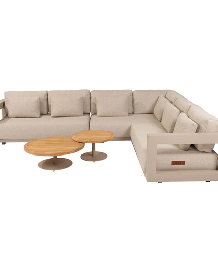 4 Seasons Outdoor Metropolitan loungeset latte + Volta salontafels latte