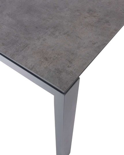 Taste 4SO Parma Stapelbares Essen + 4 Seasons Outdoor Goa Tisch HPL 95 cm Schiefer Anthrazit