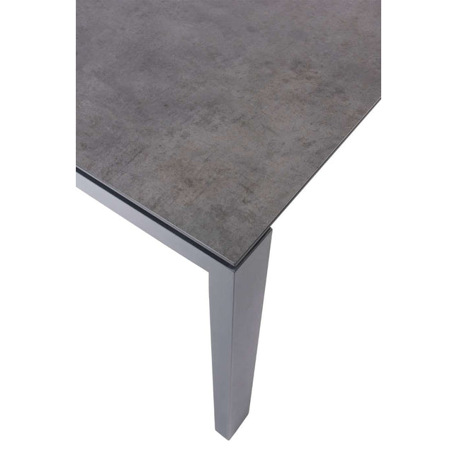 4 Seasons Outdoor Aprilla dining antraciet + Goa tafel HPL 95 cm slate antraciet