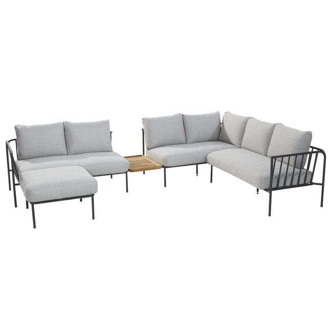 4 Seasons Outdoor Figaro loungeset + tussentafel + salontafel 75 x 75 cm