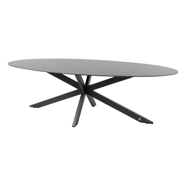 Taste 4SO Belmond Dining Anthrazit + 4 Seasons Outdoor Privada Tisch HPL 240 cm Ovaal