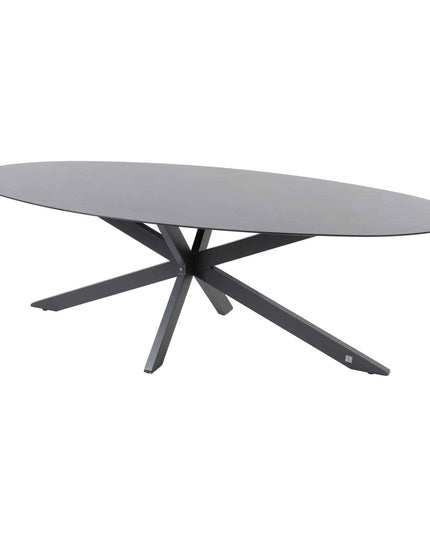 Taste 4SO Belmond Dining Anthrazit + 4 Seasons Outdoor Privada Tisch HPL 240 cm Ovaal
