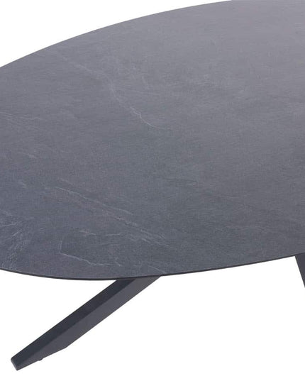 4 Seasons Outdoor Aprilla dining antraciet + Privada tafel ovaal HPL blad 240 cm
