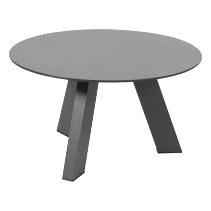 4 Seasons Outdoor Cosmic salontafel met HPL tafelblad slate antraciet 65 cm. Ø (H 35)