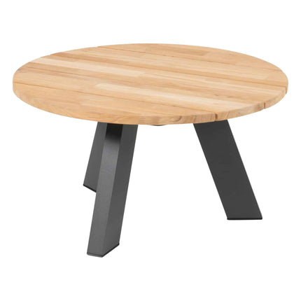 4 Seasons Outdoor kosmischen Kaffeetisch mit Teaktisch -Top 65 cm Ø (H 35 cm)